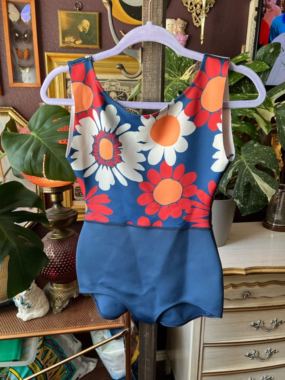 SEEA Lido Floral One Piece Surf Suit Swimsuit Size Small